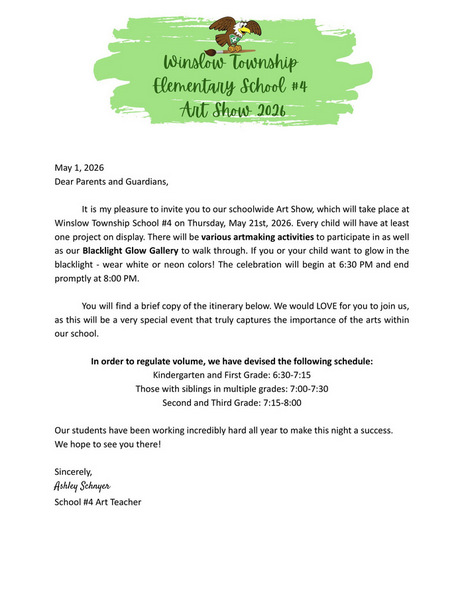 2026 Art Show Announcement